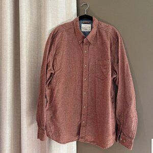 Faded Glory Men's Rust Cotton Long Sleeve Button Down, Size XXL